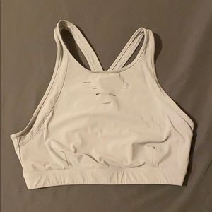 Alo Yoga Warrior Bra - Dove Grey